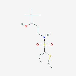 molecular formula C12H21NO3S2 B2840085 N-(3-hydroxy-4,4-dimethylpentyl)-5-methylthiophene-2-sulfonamide CAS No. 1396877-00-1