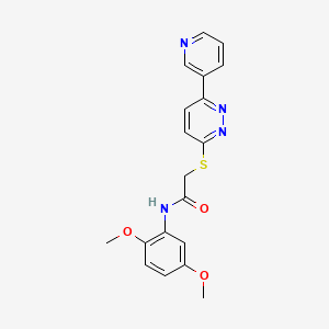molecular formula C19H18N4O3S B2840088 N-(2,5-dimethoxyphenyl)-2-{[6-(pyridin-3-yl)pyridazin-3-yl]sulfanyl}acetamide CAS No. 872701-89-8