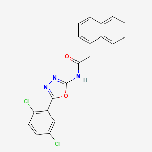 molecular formula C20H13Cl2N3O2 B2840095 N-[5-(2,5-dichlorophenyl)-1,3,4-oxadiazol-2-yl]-2-(naphthalen-1-yl)acetamide CAS No. 891139-39-2