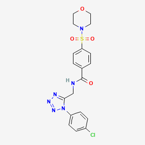 molecular formula C19H19ClN6O4S B2840123 N-((1-(4-chlorophenyl)-1H-tetrazol-5-yl)methyl)-4-(morpholinosulfonyl)benzamide CAS No. 897615-51-9