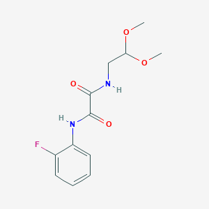 molecular formula C12H15FN2O4 B2840129 N1-(2,2-dimethoxyethyl)-N2-(2-fluorophenyl)oxalamide CAS No. 898356-30-4