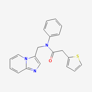 molecular formula C20H17N3OS B2840130 N-({imidazo[1,2-a]pyridin-3-yl}methyl)-N-phenyl-2-(thiophen-2-yl)acetamide CAS No. 1797268-83-7
