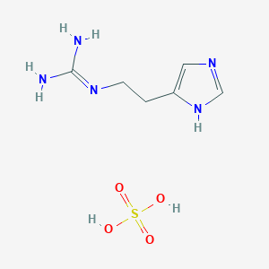 molecular formula C6H13N5O4S B2840141 N-[2-(1H-imidazol-4-yl)ethyl]guanidine,sulfuricacid CAS No. 33544-75-1