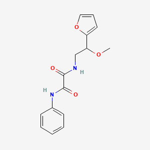molecular formula C15H16N2O4 B2840151 N1-(2-(furan-2-yl)-2-methoxyethyl)-N2-phenyloxalamide CAS No. 1788677-26-8