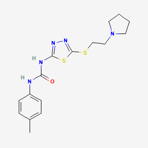 1-(4-Methylphenyl)-3-[5-(2-pyrrolidin-1-ylethylsulfanyl)-1,3,4-thiadiazol-2-yl]urea