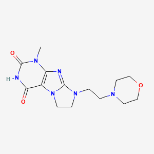 1-methyl-8-(2-morpholinoethyl)-7,8-dihydro-1H-imidazo[2,1-f]purine-2,4(3H,6H)-dione
