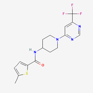 5-methyl-N-{1-[6-(trifluoromethyl)-4-pyrimidinyl]-4-piperidyl}-2-thiophenecarboxamide