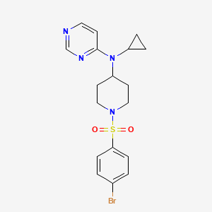 molecular formula C18H21BrN4O2S B2840224 N-[1-(4-bromobenzenesulfonyl)piperidin-4-yl]-N-cyclopropylpyrimidin-4-amine CAS No. 2380170-29-4