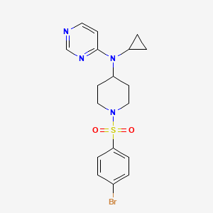 N-[1-(4-Bromophenyl)sulfonylpiperidin-4-yl]-N-cyclopropylpyrimidin-4-amine