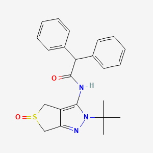 N-(2-(tert-butyl)-5-oxido-4,6-dihydro-2H-thieno[3,4-c]pyrazol-3-yl)-2,2-diphenylacetamide