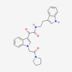 N-(2-(1H-indol-3-yl)ethyl)-2-oxo-2-(1-(2-oxo-2-(pyrrolidin-1-yl)ethyl)-1H-indol-3-yl)acetamide