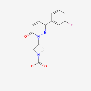 Tert-butyl 3-[3-(3-fluorophenyl)-6-oxopyridazin-1-yl]azetidine-1-carboxylate