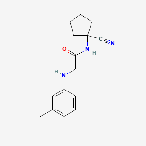molecular formula C16H21N3O B2840242 N-(1-cyanocyclopentyl)-2-[(3,4-dimethylphenyl)amino]acetamide CAS No. 1311828-98-4
