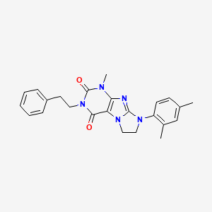 8-(2,4-Dimethylphenyl)-1-methyl-3-(2-phenylethyl)-1,3,5-trihydroimidazolidino[1,2-h]purine-2,4-dione