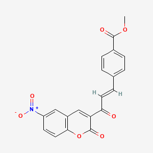methyl 4-[(E)-3-(6-nitro-2-oxochromen-3-yl)-3-oxoprop-1-enyl]benzoate