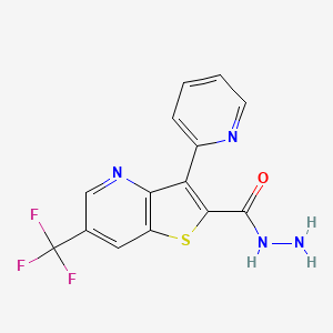 3-(2-Pyridinyl)-6-(trifluoromethyl)thieno[3,2-b]pyridine-2-carbohydrazide