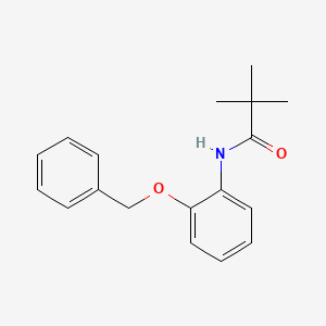 molecular formula C18H21NO2 B2840263 N-[2-(Benzyloxy)phenyl]pivalamide CAS No. 237748-52-6