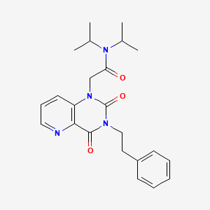 molecular formula C23H28N4O3 B2840268 2-(2,4-dioxo-3-phenethyl-3,4-dihydropyrido[3,2-d]pyrimidin-1(2H)-yl)-N,N-diisopropylacetamide CAS No. 921526-73-0