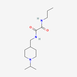 molecular formula C14H27N3O2 B2840295 N1-((1-isopropylpiperidin-4-yl)methyl)-N2-propyloxalamide CAS No. 946233-19-8