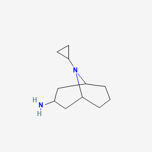 molecular formula C11H20N2 B2840299 9-Cyclopropyl-9-azabicyclo[3.3.1]nonan-3-amine CAS No. 1210659-07-6