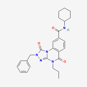 2-benzyl-N-cyclohexyl-1,5-dioxo-4-propyl-1,2,4,5-tetrahydro-[1,2,4]triazolo[4,3-a]quinazoline-8-carboxamide