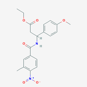 Ethyl 3-(4-methoxyphenyl)-3-[(3-methyl-4-nitrophenyl)formamido]propanoate