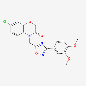 7-chloro-4-((3-(3,4-dimethoxyphenyl)-1,2,4-oxadiazol-5-yl)methyl)-2H-benzo[b][1,4]oxazin-3(4H)-one