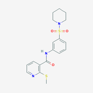 2-methylsulfanyl-N-(3-piperidin-1-ylsulfonylphenyl)pyridine-3-carboxamide