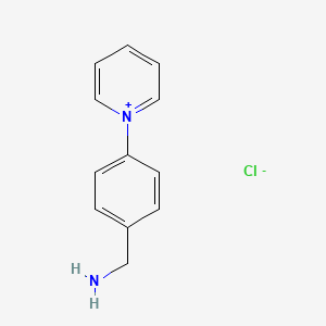 molecular formula C12H13ClN2 B2840328 1-(4-(Aminomethyl)phenyl)pyridin-1-ium chloride CAS No. 1459205-36-7