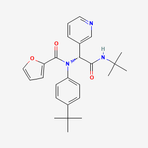 B2840329 N-[(1R)-2-(tert-butylamino)-2-oxo-1-(3-pyridinyl)ethyl]-N-(4-tert-butylphenyl)-2-furancarboxamide CAS No. 1417700-13-0