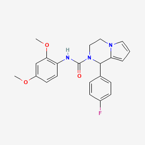 molecular formula C22H22FN3O3 B2840347 N-(2,4-dimethoxyphenyl)-1-(4-fluorophenyl)-1H,2H,3H,4H-pyrrolo[1,2-a]pyrazine-2-carboxamide CAS No. 899959-86-5