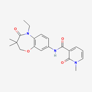 molecular formula C20H23N3O4 B2840380 N-(5-ethyl-3,3-dimethyl-4-oxo-2,3,4,5-tetrahydro-1,5-benzoxazepin-8-yl)-1-methyl-2-oxo-1,2-dihydropyridine-3-carboxamide CAS No. 1324694-55-4