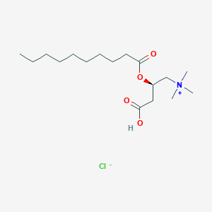 molecular formula C17H34ClNO4 B2840414 Decanoyl-L-carnitine chloride CAS No. 14919-36-9; 18822-87-2; 369651-88-7