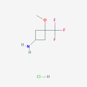 B2840415 3-Methoxy-3-(trifluoromethyl)cyclobutan-1-amine;hydrochloride CAS No. 2361598-71-0