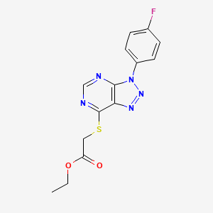 Ethyl 2-[3-(4-fluorophenyl)triazolo[4,5-d]pyrimidin-7-yl]sulfanylacetate