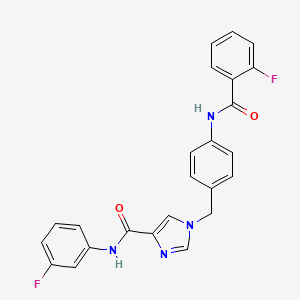1-(4-(2-fluorobenzamido)benzyl)-N-(3-fluorophenyl)-1H-imidazole-4-carboxamide