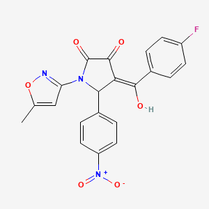 4-(4-fluorobenzoyl)-3-hydroxy-1-(5-methylisoxazol-3-yl)-5-(4-nitrophenyl)-1H-pyrrol-2(5H)-one