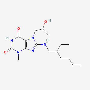 8-((2-ethylhexyl)amino)-7-(2-hydroxypropyl)-3-methyl-1H-purine-2,6(3H,7H)-dione