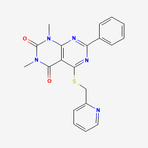 1,3-dimethyl-7-phenyl-5-((pyridin-2-ylmethyl)thio)pyrimido[4,5-d]pyrimidine-2,4(1H,3H)-dione