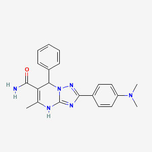 2-(4-(Dimethylamino)phenyl)-5-methyl-7-phenyl-4,7-dihydro-[1,2,4]triazolo[1,5-a]pyrimidine-6-carboxamide