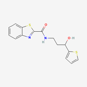 N-(3-hydroxy-3-(thiophen-2-yl)propyl)benzo[d]thiazole-2-carboxamide