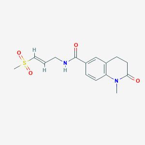 1-Methyl-N-[(E)-3-methylsulfonylprop-2-enyl]-2-oxo-3,4-dihydroquinoline-6-carboxamide