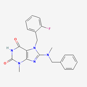 8-[Benzyl(methyl)amino]-7-[(2-fluorophenyl)methyl]-3-methylpurine-2,6-dione