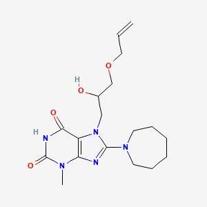 7-(3-(allyloxy)-2-hydroxypropyl)-8-(azepan-1-yl)-3-methyl-1H-purine-2,6(3H,7H)-dione