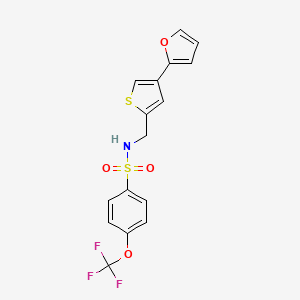 N-{[4-(furan-2-yl)thiophen-2-yl]methyl}-4-(trifluoromethoxy)benzene-1-sulfonamide