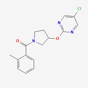 (3-((5-Chloropyrimidin-2-yl)oxy)pyrrolidin-1-yl)(o-tolyl)methanone