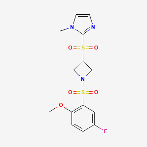 2-((1-((5-fluoro-2-methoxyphenyl)sulfonyl)azetidin-3-yl)sulfonyl)-1-methyl-1H-imidazole