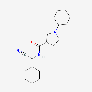 molecular formula C19H31N3O B2840635 N-[Cyano(cyclohexyl)methyl]-1-cyclohexylpyrrolidine-3-carboxamide CAS No. 1955717-70-0