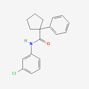 molecular formula C18H18ClNO B2840640 N-(3-chlorophenyl)-1-phenylcyclopentane-1-carboxamide CAS No. 1024265-63-1