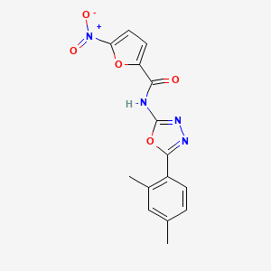 molecular formula C15H12N4O5 B2840646 N-[5-(2,4-dimethylphenyl)-1,3,4-oxadiazol-2-yl]-5-nitrofuran-2-carboxamide CAS No. 891145-53-2